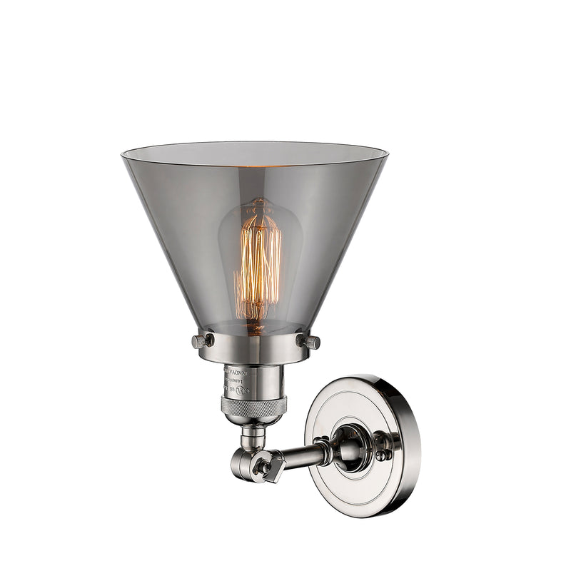 Innovations Lighting Large Cone 1 Light Sconce Part Of The Franklin Restoration Collection 203-PN-G43-LED