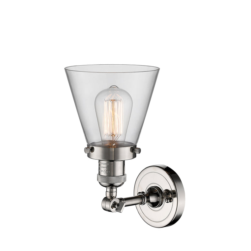 Innovations Lighting Small Cone 1 Light Sconce Part Of The Franklin Restoration Collection 203-PN-G62-LED