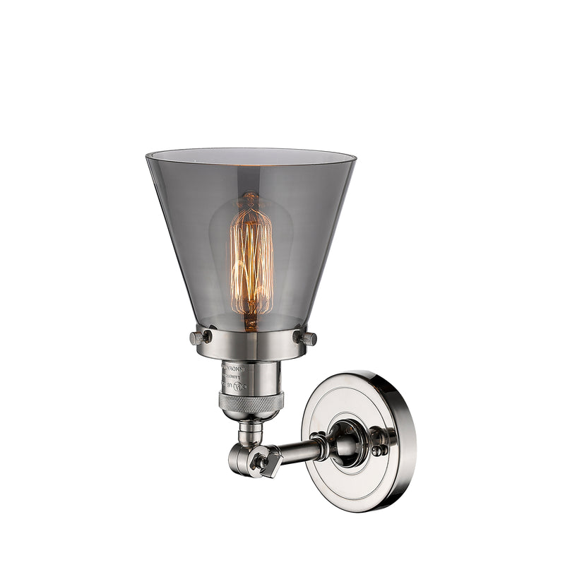 Innovations Lighting Small Cone 1 Light Sconce Part Of The Franklin Restoration Collection 203-PN-G63