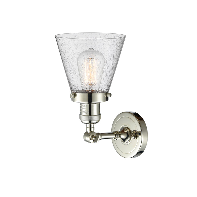 Innovations Lighting Small Cone 1 Light Sconce Part Of The Franklin Restoration Collection 203-PN-G64