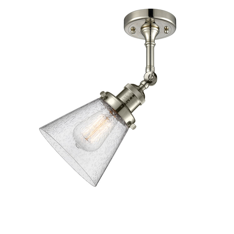 Innovations Lighting Small Cone 1 Light Sconce Part Of The Franklin Restoration Collection 203-PN-G64-LED