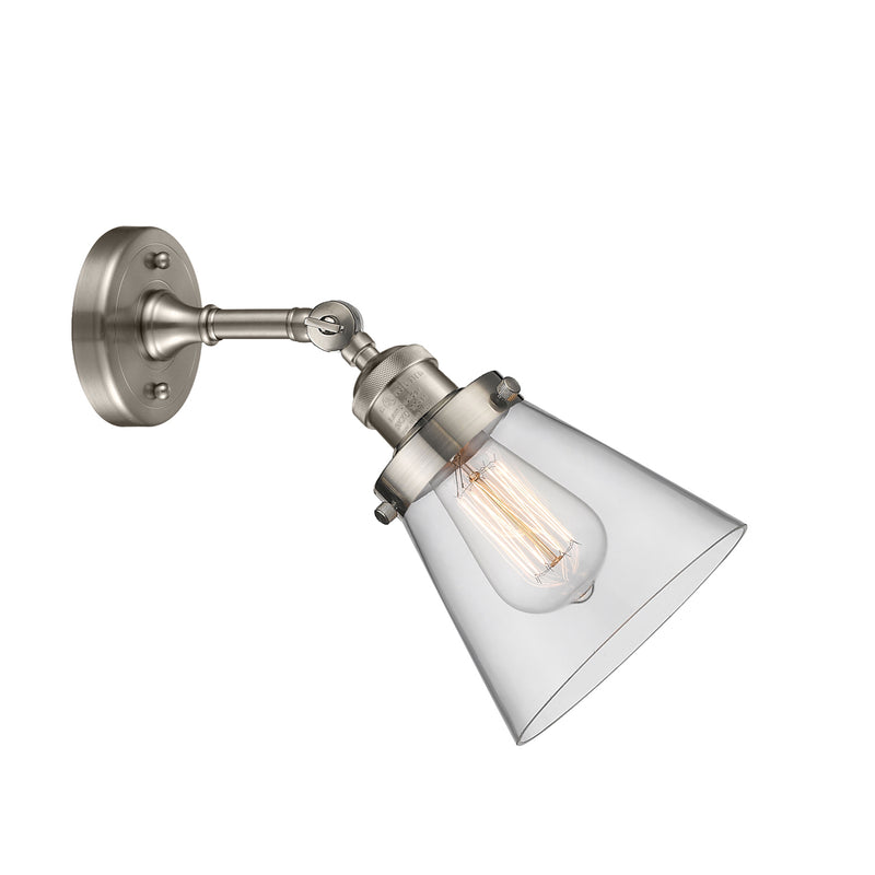 Innovations Lighting Small Cone 1 Light Sconce Part Of The Franklin Restoration Collection 203-SN-G62-LED