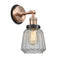 Chatham Sconce shown in the Antique Copper finish with a Clear shade