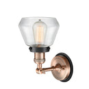 Innovations Lighting Fulton 1 Light Mixed Metals Sconce Part Of The Franklin Restoration Collection 203AC-BPBK-HRBK-G172