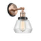 Fulton Sconce shown in the Antique Copper finish with a Clear shade