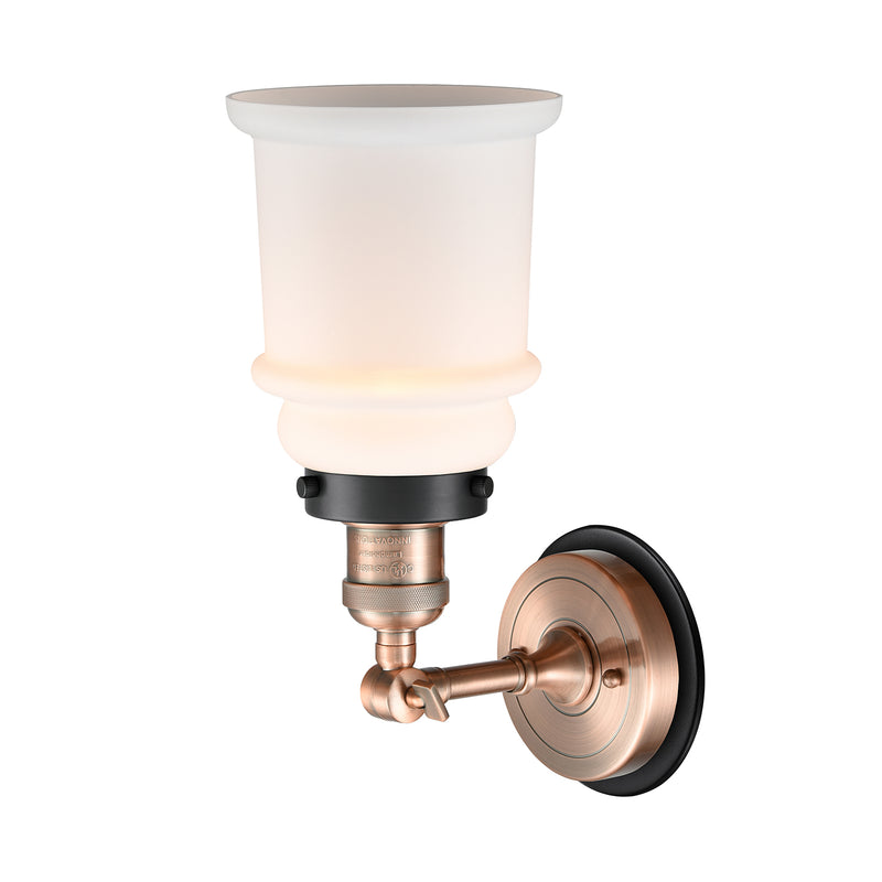 Innovations Lighting Canton 1 Light Mixed Metals Sconce Part Of The Franklin Restoration Collection 203AC-BPBK-HRBK-G181