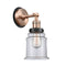 Canton Sconce shown in the Antique Copper finish with a Clear shade