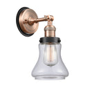 Bellmont Sconce shown in the Antique Copper finish with a Clear shade