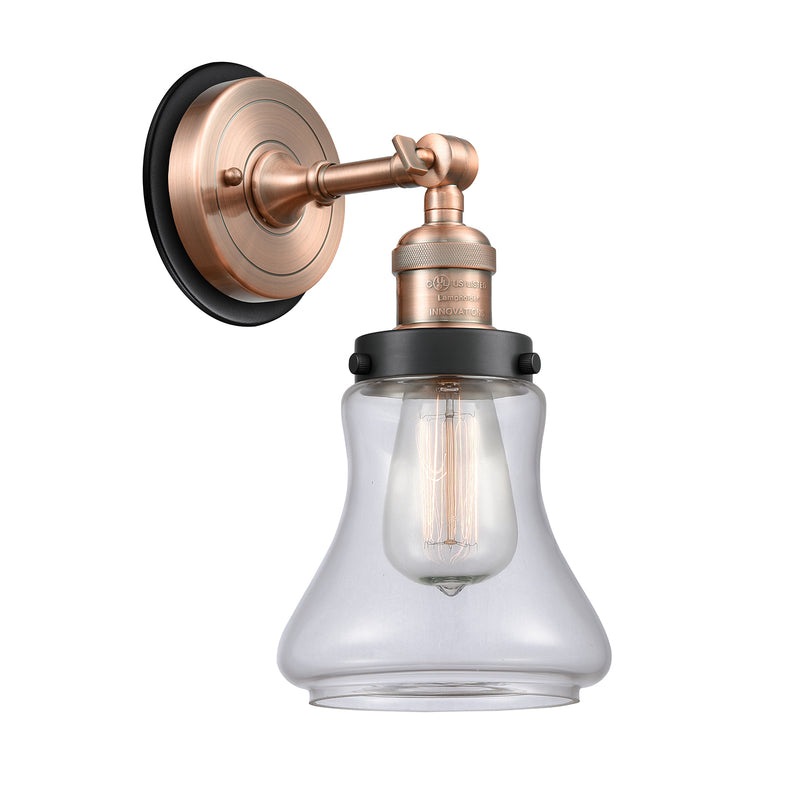 Bellmont Sconce shown in the Antique Copper finish with a Clear shade