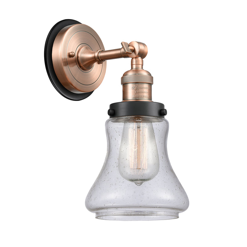 Bellmont Sconce shown in the Antique Copper finish with a Seedy shade