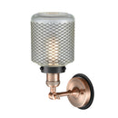 Innovations Lighting Stanton 1 Light Mixed Metals Sconce Part Of The Franklin Restoration Collection 203AC-BPBK-HRBK-G262