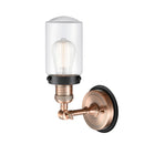 Innovations Lighting Dover 1 Light Mixed Metals Sconce Part Of The Franklin Restoration Collection 203AC-BPBK-HRBK-G312