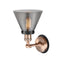 Innovations Lighting Large Cone 1 Light Mixed Metals Sconce Part Of The Franklin Restoration Collection 203AC-BPBK-HRBK-G43