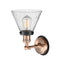 Innovations Lighting Large Cone 1 Light Mixed Metals Sconce Part Of The Franklin Restoration Collection 203AC-BPBK-HRBK-G44