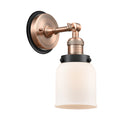 Bell Sconce shown in the Antique Copper finish with a Matte White shade