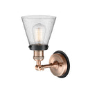 Innovations Lighting Small Cone 1 Light Mixed Metals Sconce Part Of The Franklin Restoration Collection 203AC-BPBK-HRBK-G64