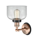 Innovations Lighting Large Bell 1 Light Mixed Metals Sconce Part Of The Franklin Restoration Collection 203AC-BPBK-HRBK-G72