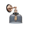 Bell Sconce shown in the Antique Copper finish with a Plated Smoke shade