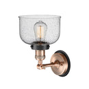 Innovations Lighting Large Bell 1 Light Mixed Metals Sconce Part Of The Franklin Restoration Collection 203AC-BPBK-HRBK-G74