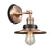 Railroad Sconce shown in the Antique Copper finish with a Antique Copper shade