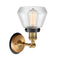 Innovations Lighting Fulton 1 Light Mixed Metals Sconce Part Of The Franklin Restoration Collection 203BB-BPBK-HRBK-G172
