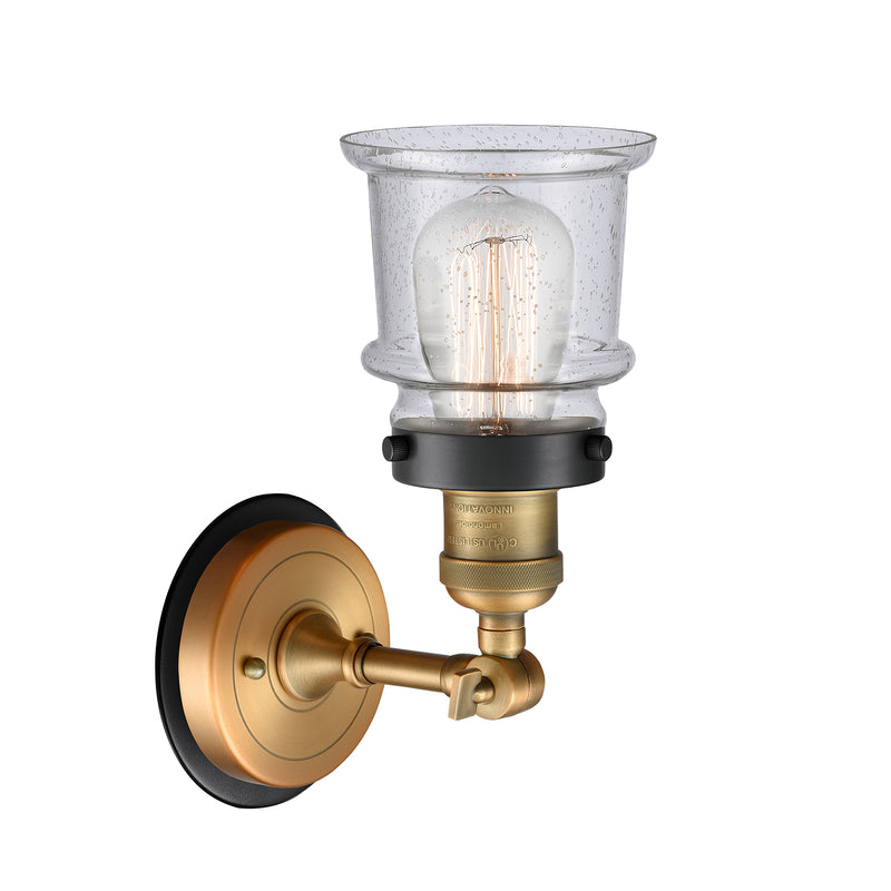 Innovations Lighting Small Canton 1 Light Mixed Metals Sconce Part Of The Franklin Restoration Collection 203BB-BPBK-HRBK-G184S