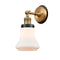 Bellmont Sconce shown in the Brushed Brass finish with a Matte White shade