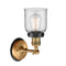 Innovations Lighting Small Bell 1 Light Mixed Metals Sconce Part Of The Franklin Restoration Collection 203BB-BPBK-HRBK-G52