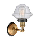 Innovations Lighting Small Oxford 1 Light Mixed Metals Sconce Part Of The Franklin Restoration Collection 203BB-BPBK-HRBK-G534
