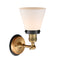 Innovations Lighting Small Cone 1 Light Mixed Metals Sconce Part Of The Franklin Restoration Collection 203BB-BPBK-HRBK-G61