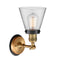 Innovations Lighting Small Cone 1 Light Mixed Metals Sconce Part Of The Franklin Restoration Collection 203BB-BPBK-HRBK-G62