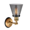 Innovations Lighting Small Cone 1 Light Mixed Metals Sconce Part Of The Franklin Restoration Collection 203BB-BPBK-HRBK-G63