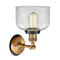 Innovations Lighting Large Bell 1 Light Mixed Metals Sconce Part Of The Franklin Restoration Collection 203BB-BPBK-HRBK-G72