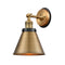 Appalachian Sconce shown in the Brushed Brass finish with a Brushed Brass shade