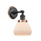 Fulton Sconce shown in the Matte Black finish with a Matte White shade