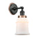 Canton Sconce shown in the Matte Black finish with a Matte White shade