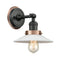 Halophane Sconce shown in the Matte Black finish with a Matte White Halophane shade