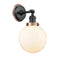 Beacon Sconce shown in the Matte Black finish with a Matte White shade