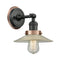 Halophane Sconce shown in the Matte Black finish with a Clear Halophane shade