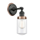 Dover Sconce shown in the Matte Black finish with a Clear shade