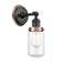 Dover Sconce shown in the Matte Black finish with a Clear shade