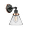 Cone Sconce shown in the Matte Black finish with a Clear shade