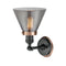 Innovations Lighting Large Cone 1 Light Mixed Metals Sconce Part Of The Franklin Restoration Collection 203BK-BPAC-HRAC-G43