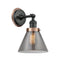 Cone Sconce shown in the Matte Black finish with a Plated Smoke shade