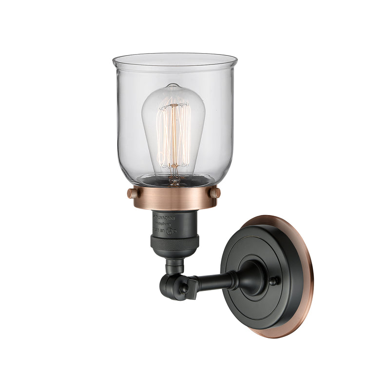 Innovations Lighting Small Bell 1 Light Mixed Metals Sconce Part Of The Franklin Restoration Collection 203BK-BPAC-HRAC-G52