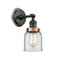 Bell Sconce shown in the Matte Black finish with a Clear shade