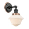 Oxford Sconce shown in the Matte Black finish with a Matte White shade