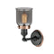 Innovations Lighting Small Bell 1 Light Mixed Metals Sconce Part Of The Franklin Restoration Collection 203BK-BPAC-HRAC-G53
