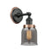 Bell Sconce shown in the Matte Black finish with a Plated Smoke shade