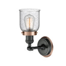 Innovations Lighting Small Bell 1 Light Mixed Metals Sconce Part Of The Franklin Restoration Collection 203BK-BPAC-HRAC-G54